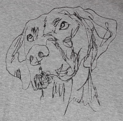 Hand-painted dog T-shirt